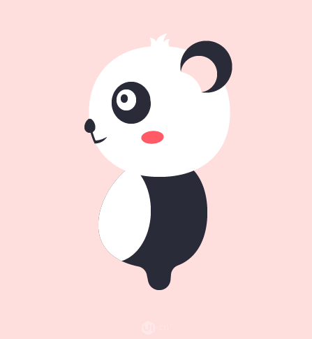 Illustrator绘制卡通风格的大熊猫