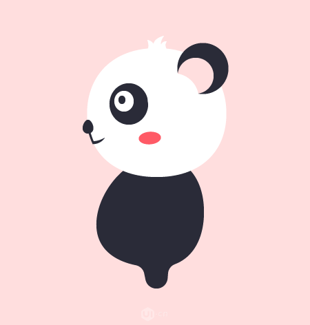 Illustrator绘制卡通风格的大熊猫