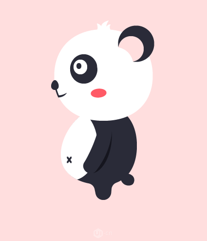 Illustrator绘制卡通风格的大熊猫