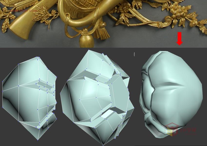 3DXMAX制作欧式古典风格的雕花建模