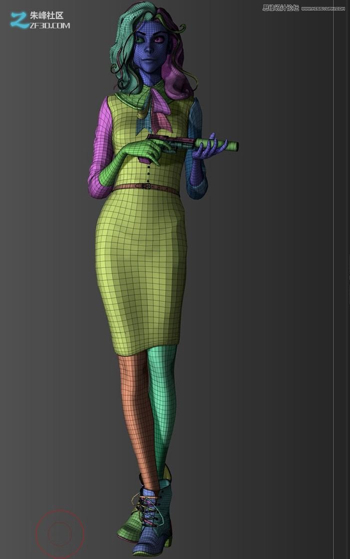 MAYA结合ZBRUSH制作美女杀手CG人物