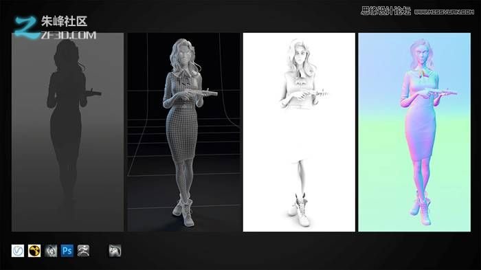 MAYA结合ZBRUSH制作美女杀手CG人物