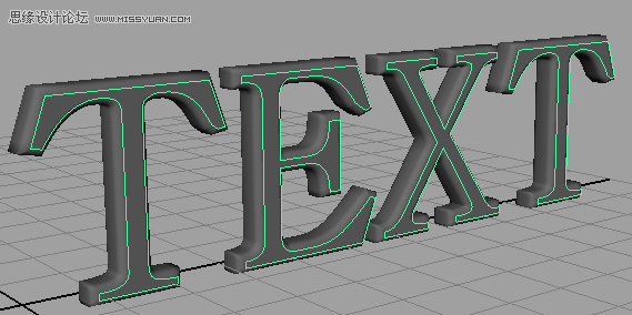 Maya建模系列之教程立体字建模