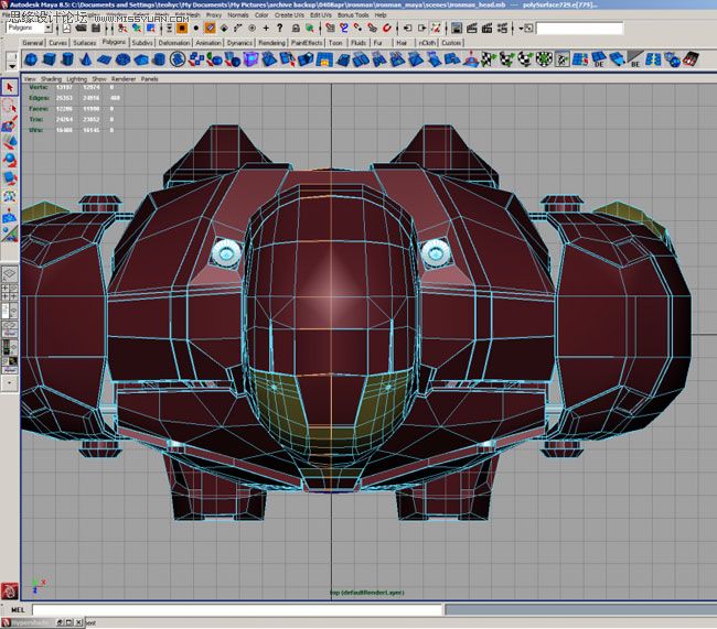 Maya建模教程：打造超级英雄钢铁侠