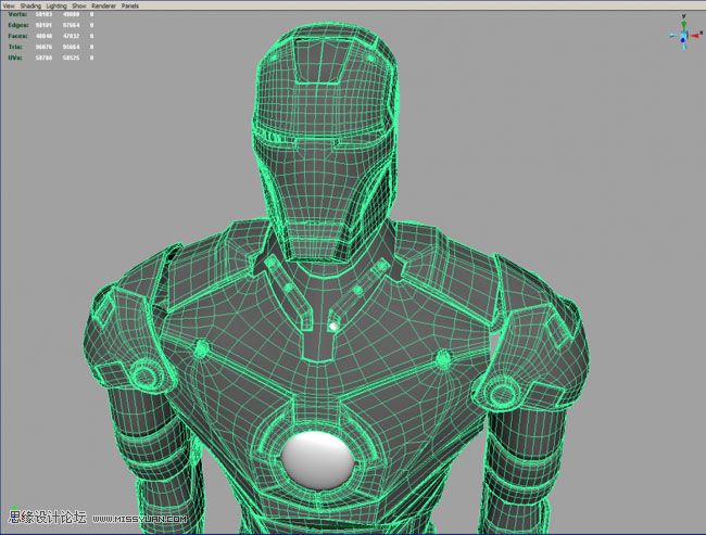 Maya建模教程：打造超级英雄钢铁侠