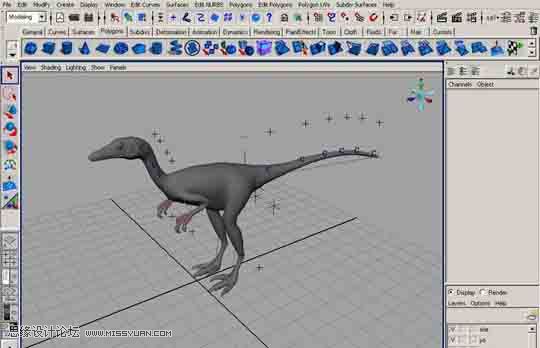 Maya建模教程:制作真实的恐龙建模设计教程