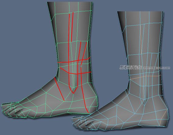 Maya建模教程：逼真脚部建模教程
