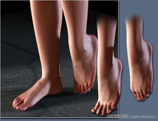 Maya建模教程：逼真脚部建模教程