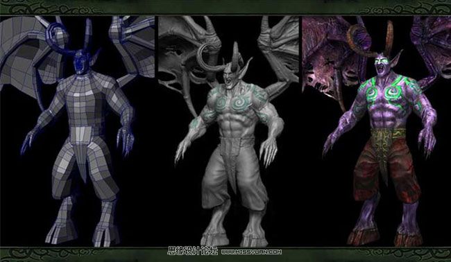 Maya制作华丽复杂的伊利丹教程