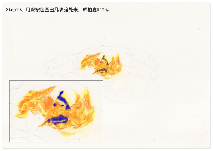 彩色铅笔画之手绘美食大闸蟹