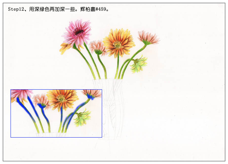 手绘玻璃瓶和唯美插画作品