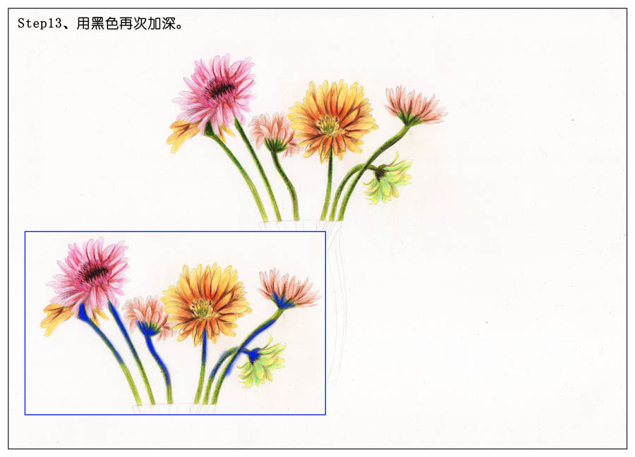 手绘玻璃瓶和唯美插画作品