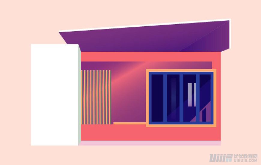 Illustrator绘制扁平化风格的建筑图