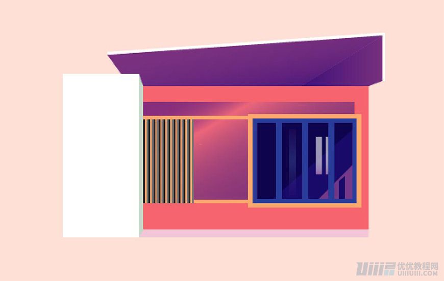 Illustrator绘制扁平化风格的建筑图