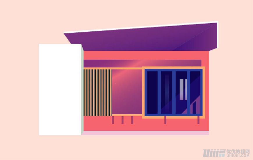 Illustrator绘制扁平化风格的建筑图