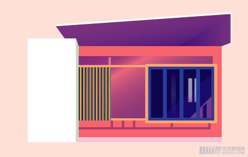 Illustrator绘制扁平化风格的建筑图