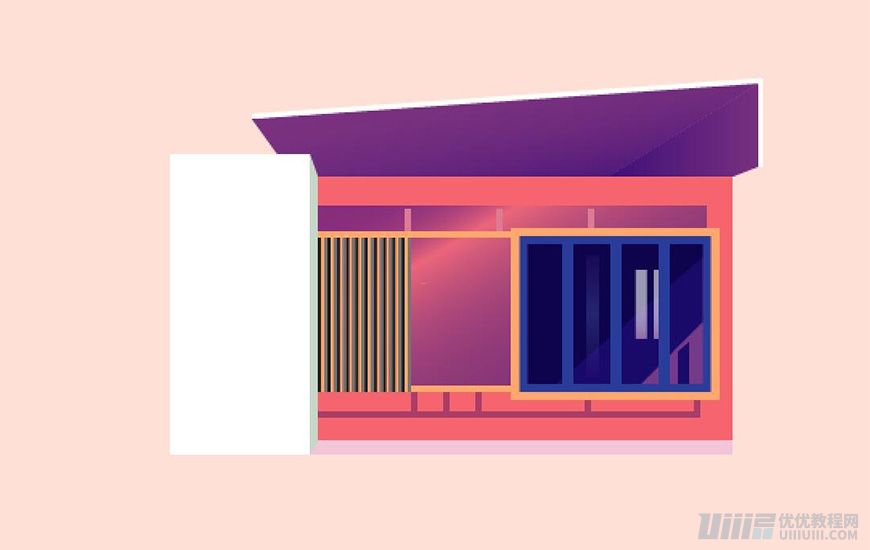 Illustrator绘制扁平化风格的建筑图