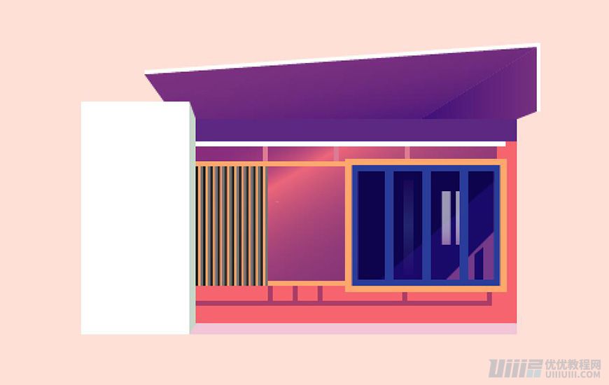 Illustrator绘制扁平化风格的建筑图