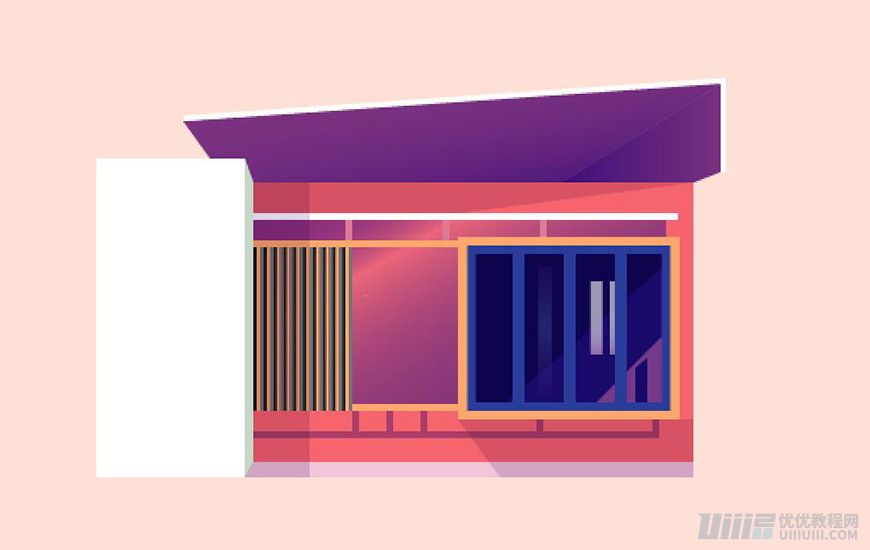 Illustrator绘制扁平化风格的建筑图