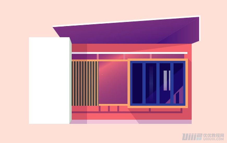 Illustrator绘制扁平化风格的建筑图