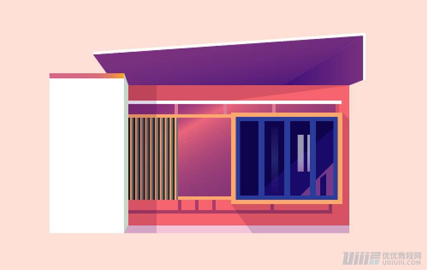 Illustrator绘制扁平化风格的建筑图