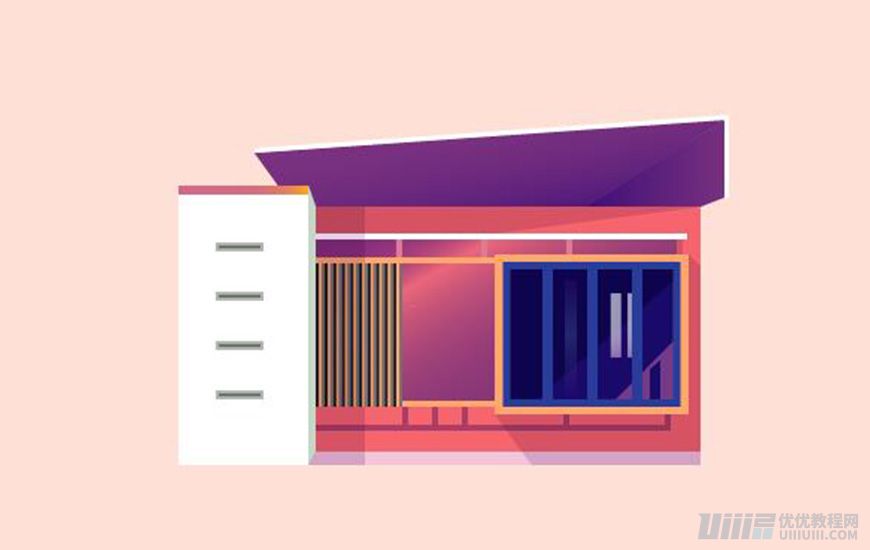 Illustrator绘制扁平化风格的建筑图