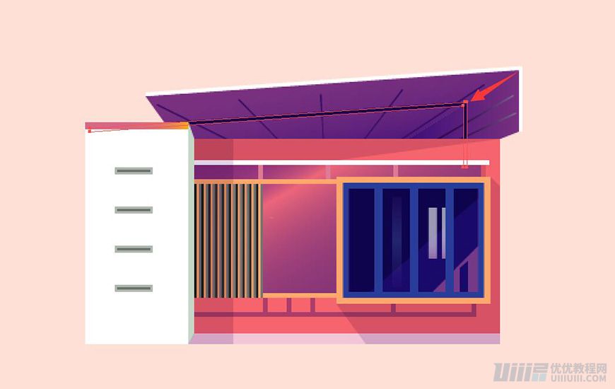 Illustrator绘制扁平化风格的建筑图