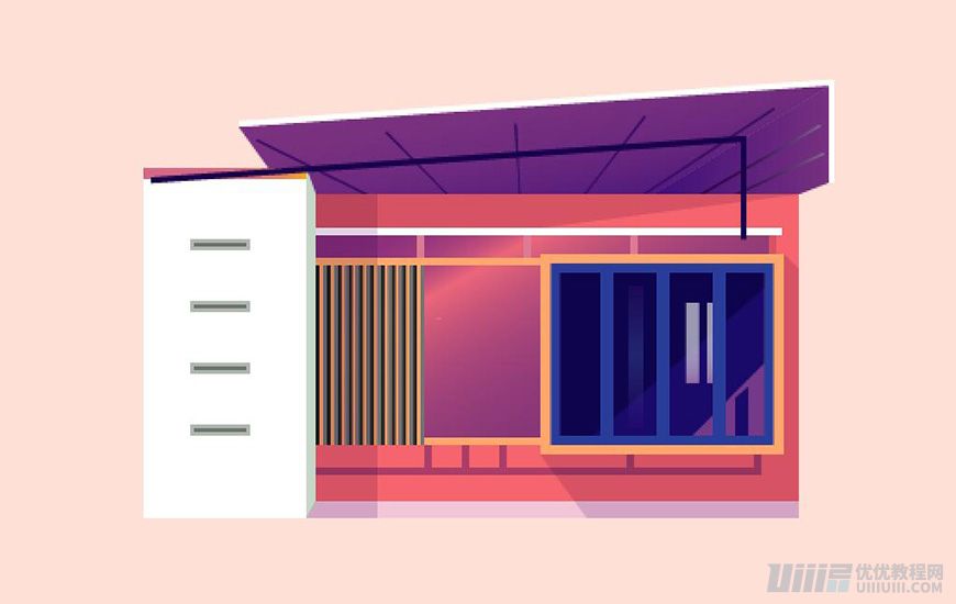 Illustrator绘制扁平化风格的建筑图