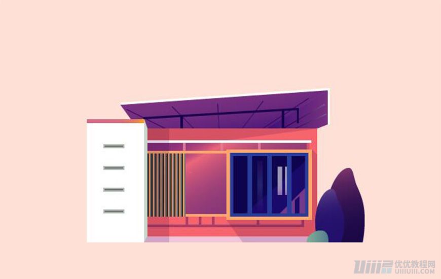 Illustrator绘制扁平化风格的建筑图