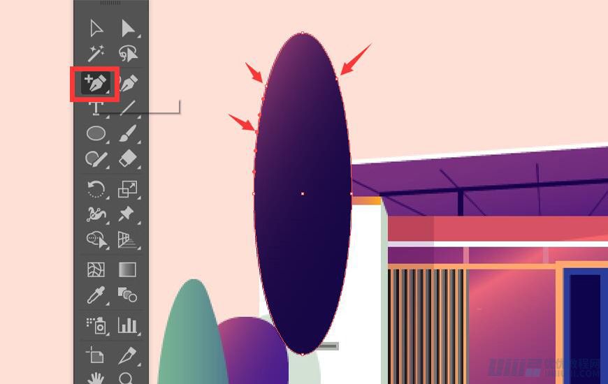 Illustrator绘制扁平化风格的建筑图