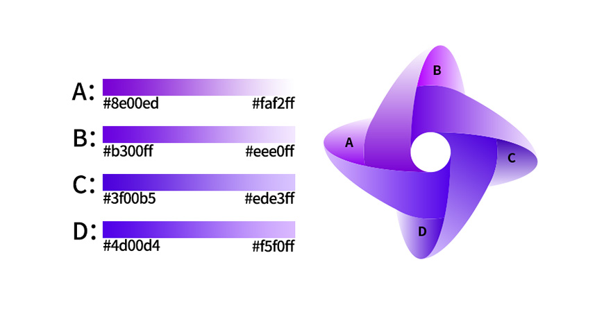 Illustrator设计紫色立体效果的企业LOGO