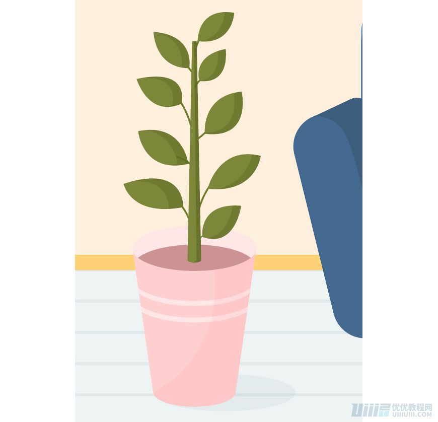 Illustrator绘制扁平化风格的办公室插画