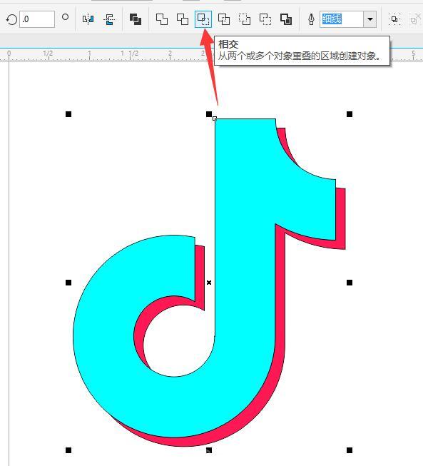 抖音LOGO:CDR绘制抖音APP图标
