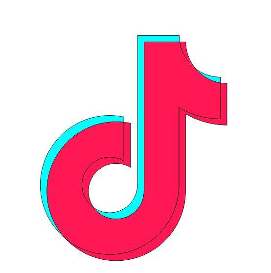 抖音LOGO:CDR绘制抖音APP图标