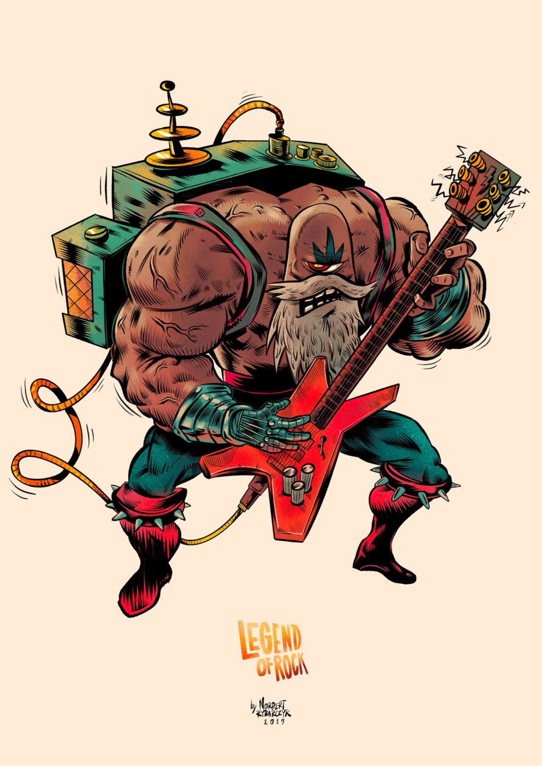 创意富有夸张主题的动漫明星插画设计