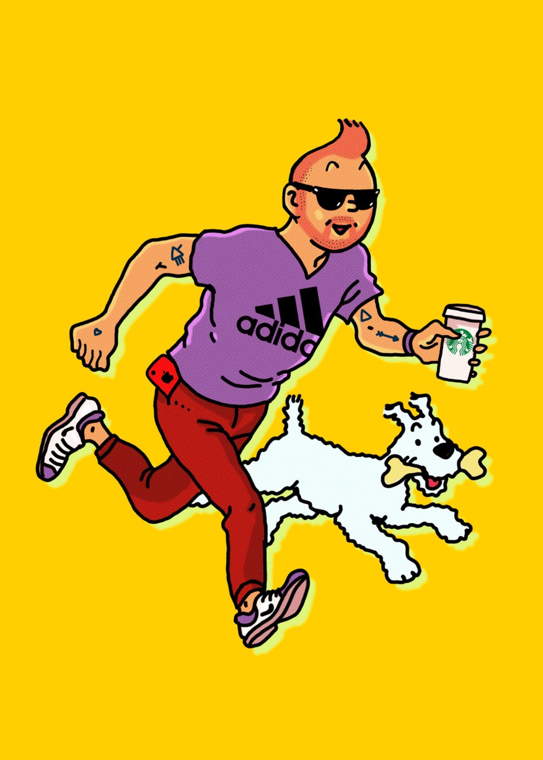 创意富有夸张主题的动漫明星插画设计