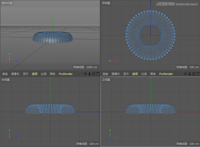 C4D详解甜甜圈美食的建模及渲染