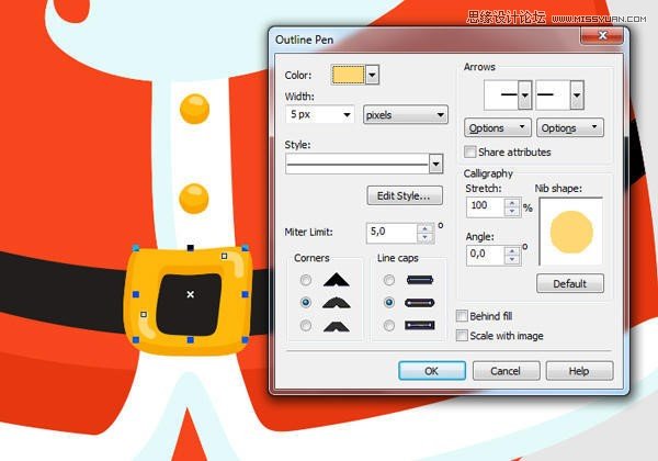 CorelDRAW绘制卡通风格的圣诞节插画