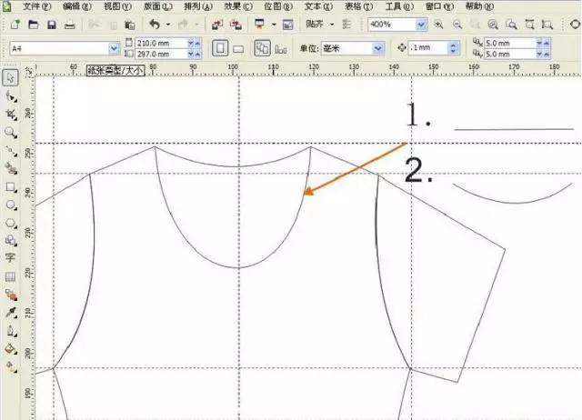 Coreldraw详细解析女士T恤的款式图画法