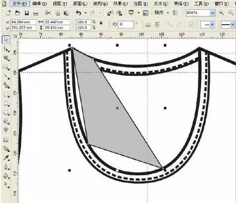 Coreldraw详细解析女士T恤的款式图画法