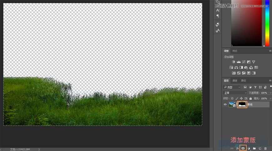 Photoshop合成森林中马灯下的小动物