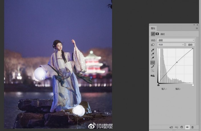 夜景调色:用LR给夜景人像进行修图