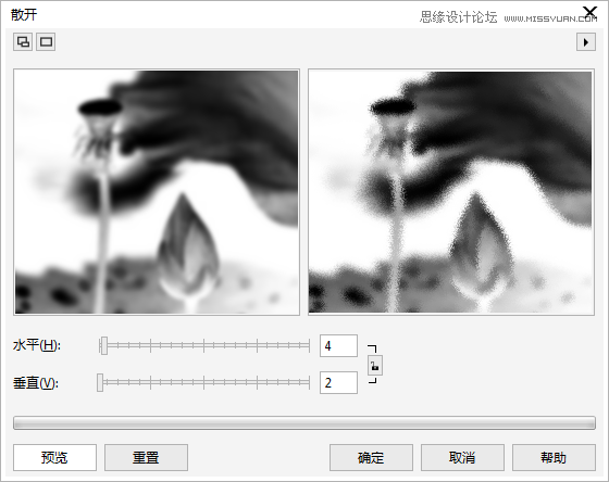 CorelDRAW制作中国风水墨荷花效果图