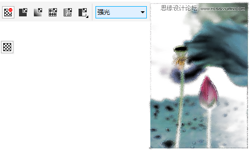 CorelDRAW制作中国风水墨荷花效果图
