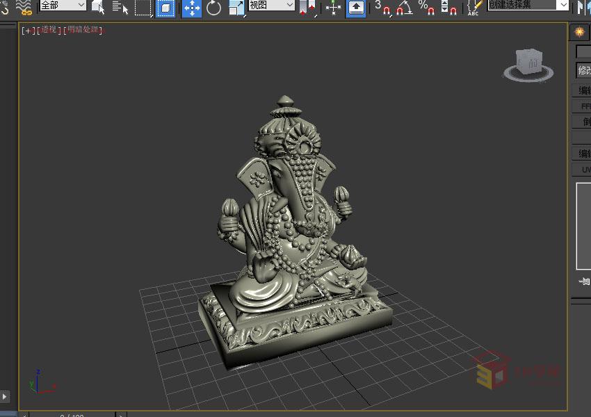 3ds Max实例教程：模型转化浮雕效果