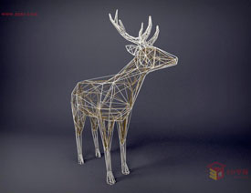 3DsMAX快速打造网格特效的麋鹿效果