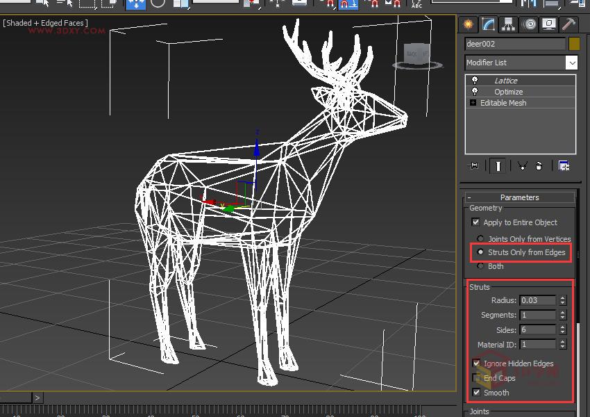 3ds Max快速打造网格特效的麋鹿效果