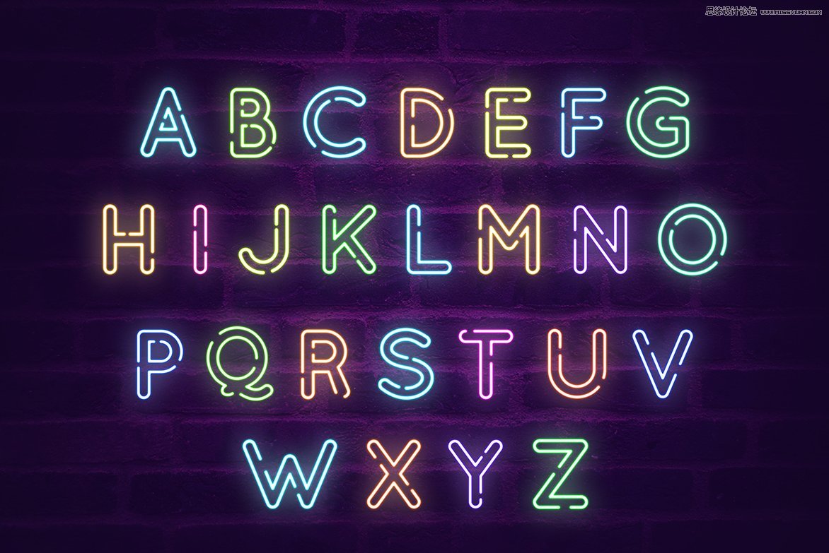 好看又免费的霓虹灯字体免费下载