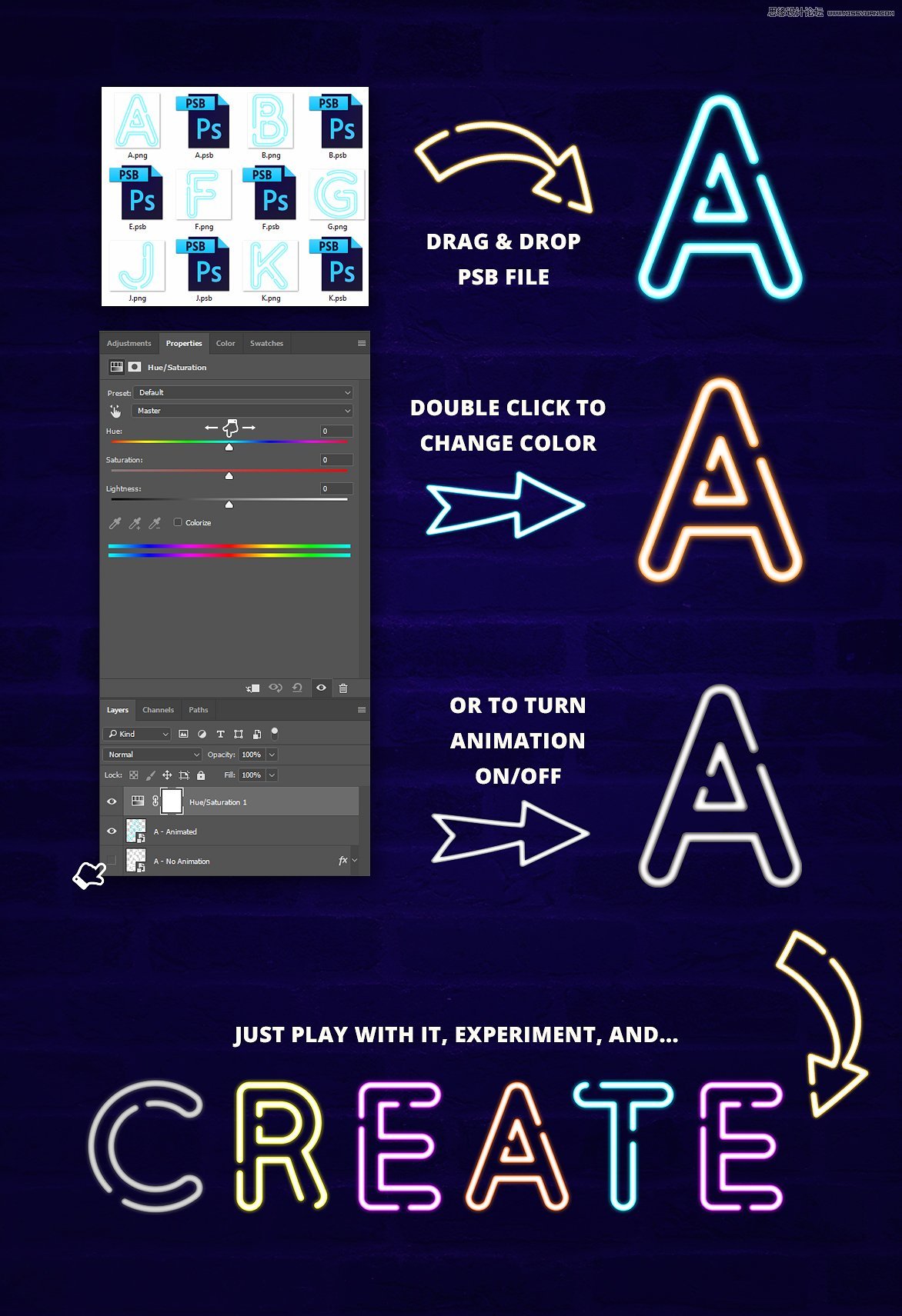 好看又免费的霓虹灯字体免费下载
