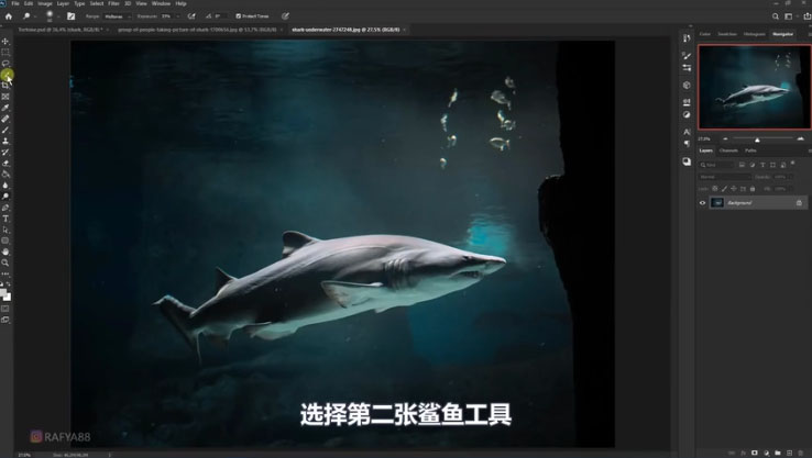 Photoshop合成创意的乌龟背着城堡效果图